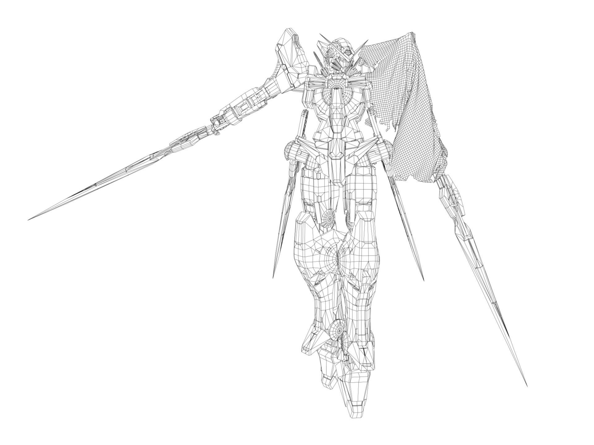 As much as zero zero can angels robot mecha 3D model_9