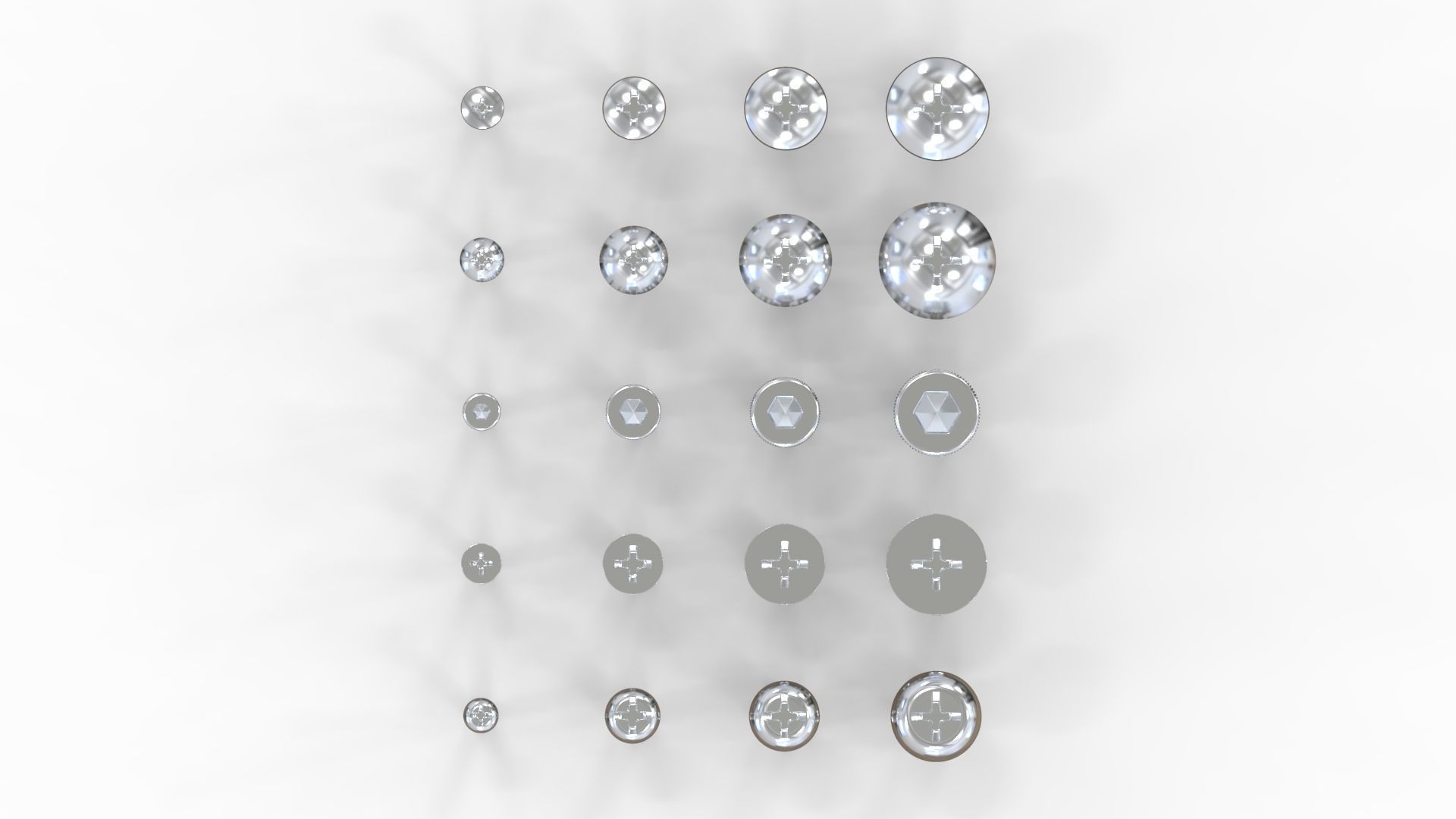 screws M2-M5 3D print model_2