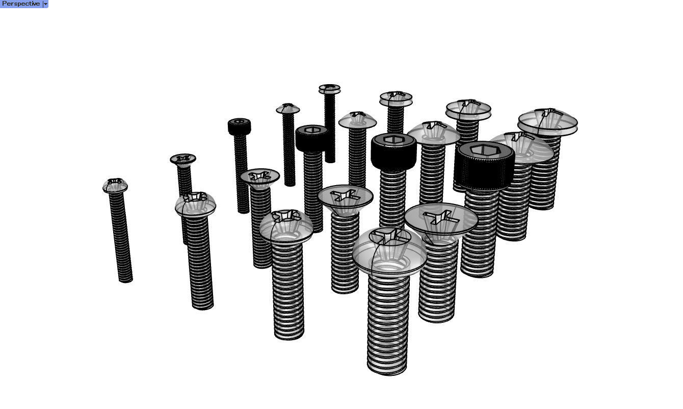 screws M2-M5 3D print model_9