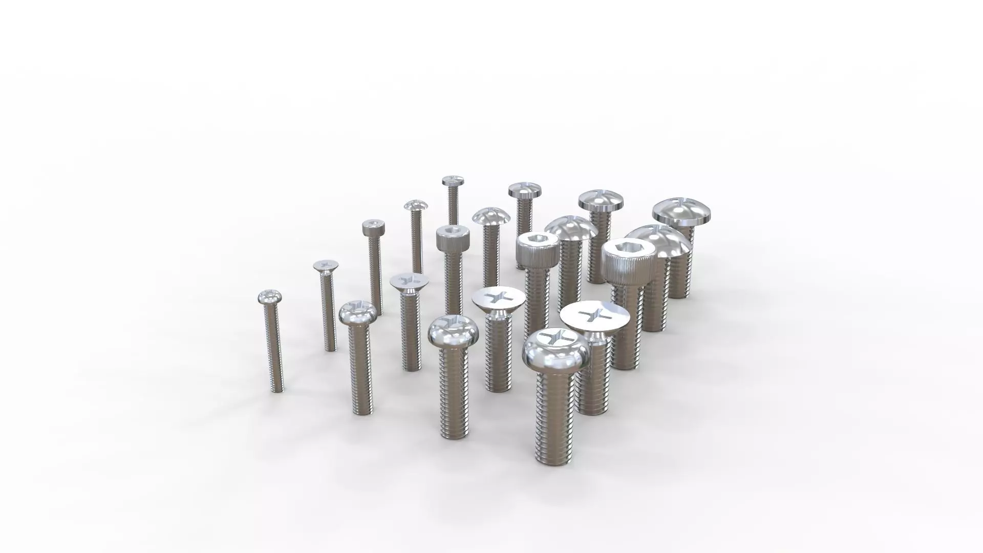 screws M2-M5 3D print model_0