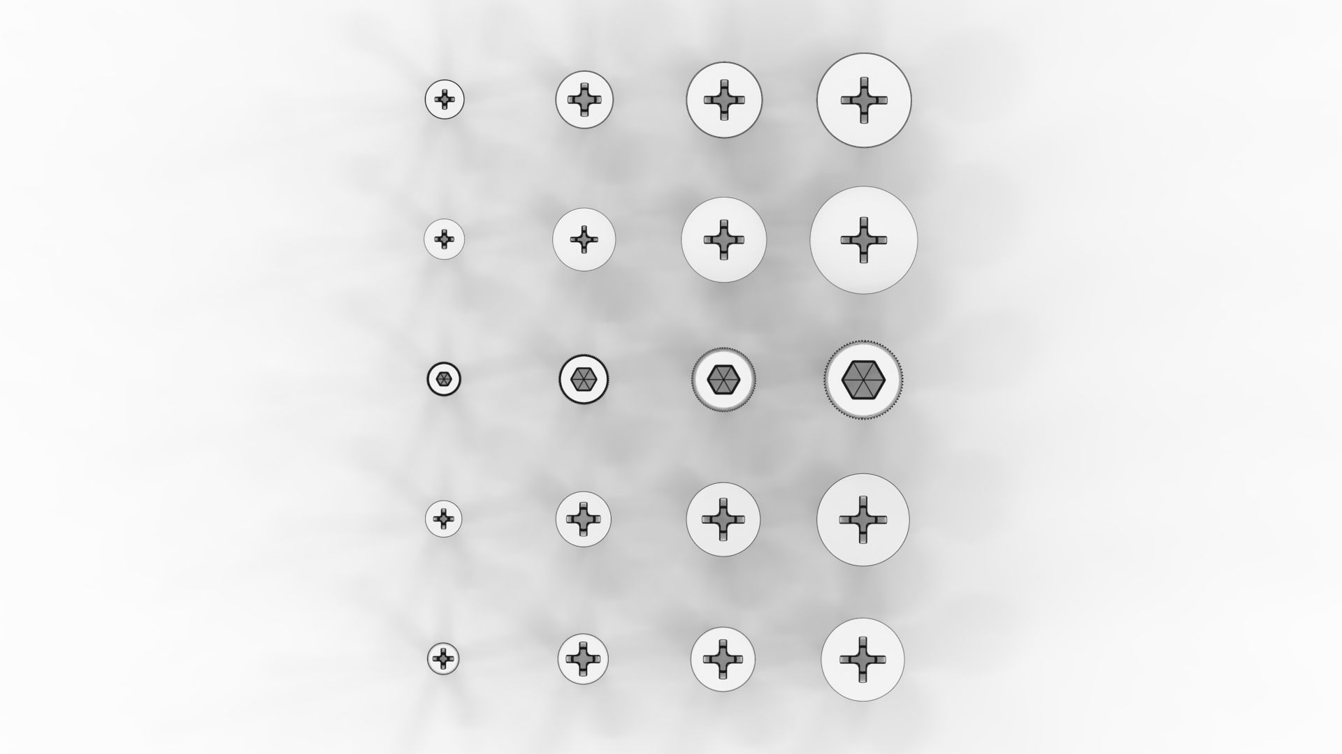 screws M2-M5 3D print model_3