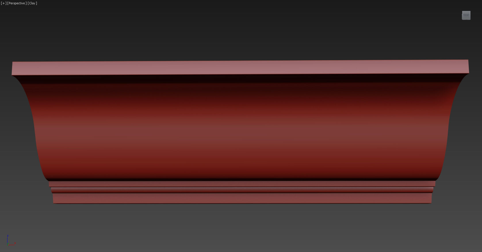 Cornice Moulding Low-poly 3D model_7