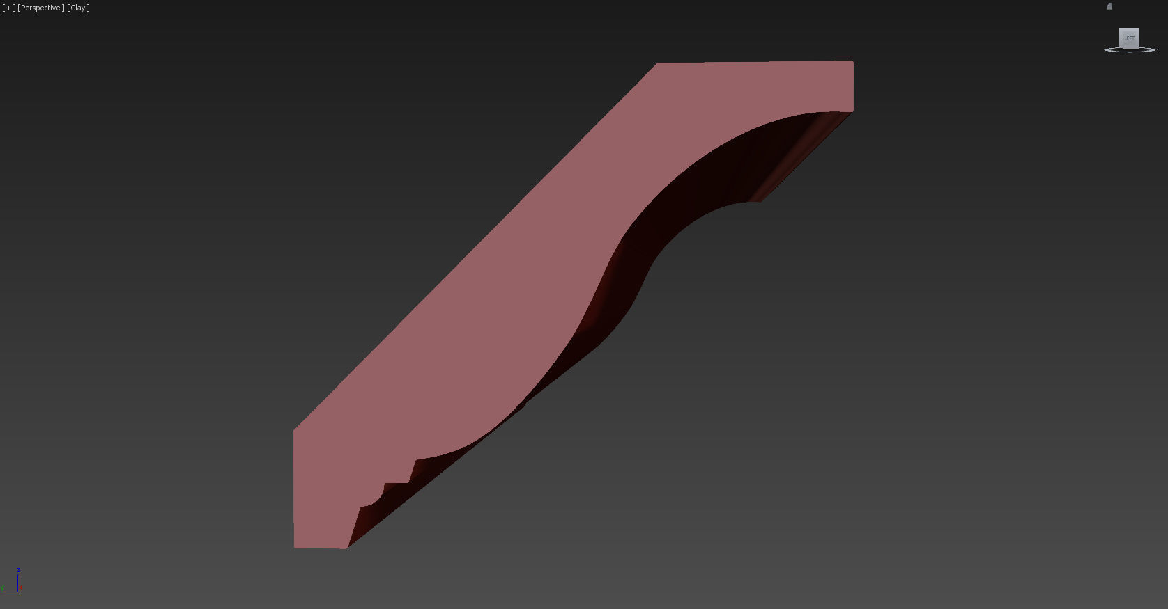 Cornice Moulding Low-poly 3D model_5