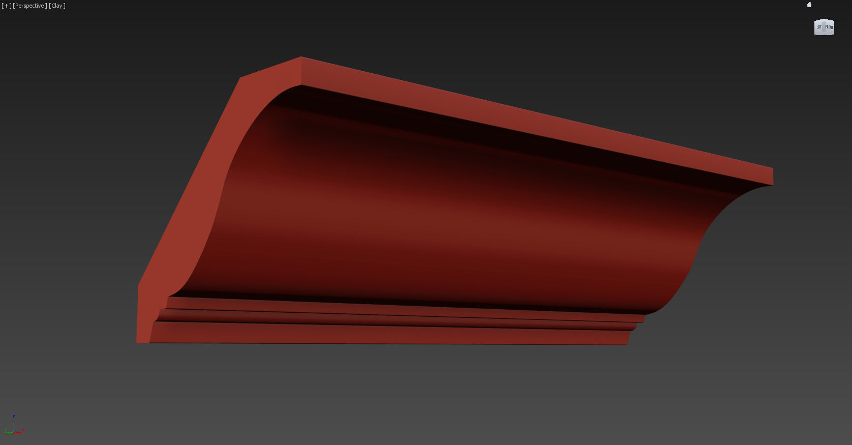 Cornice Moulding Low-poly 3D model_1