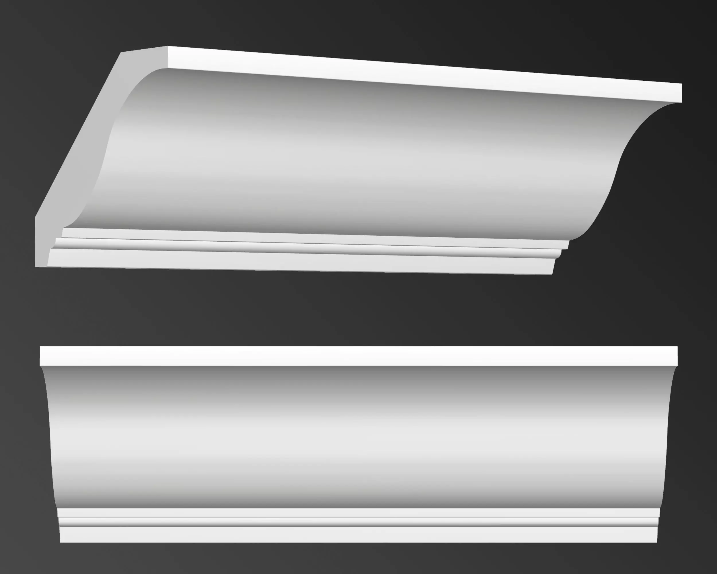 Cornice Moulding Low-poly 3D model_0