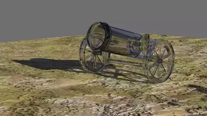 Decorative Glass Cannon