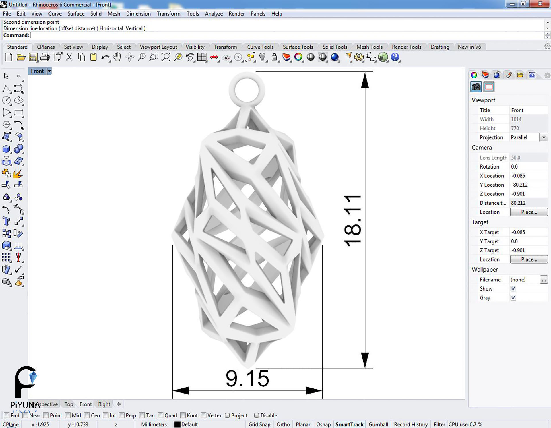 Pendant 071 3D print model_3