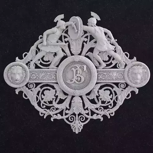 Ornament Lion warrior Roman  