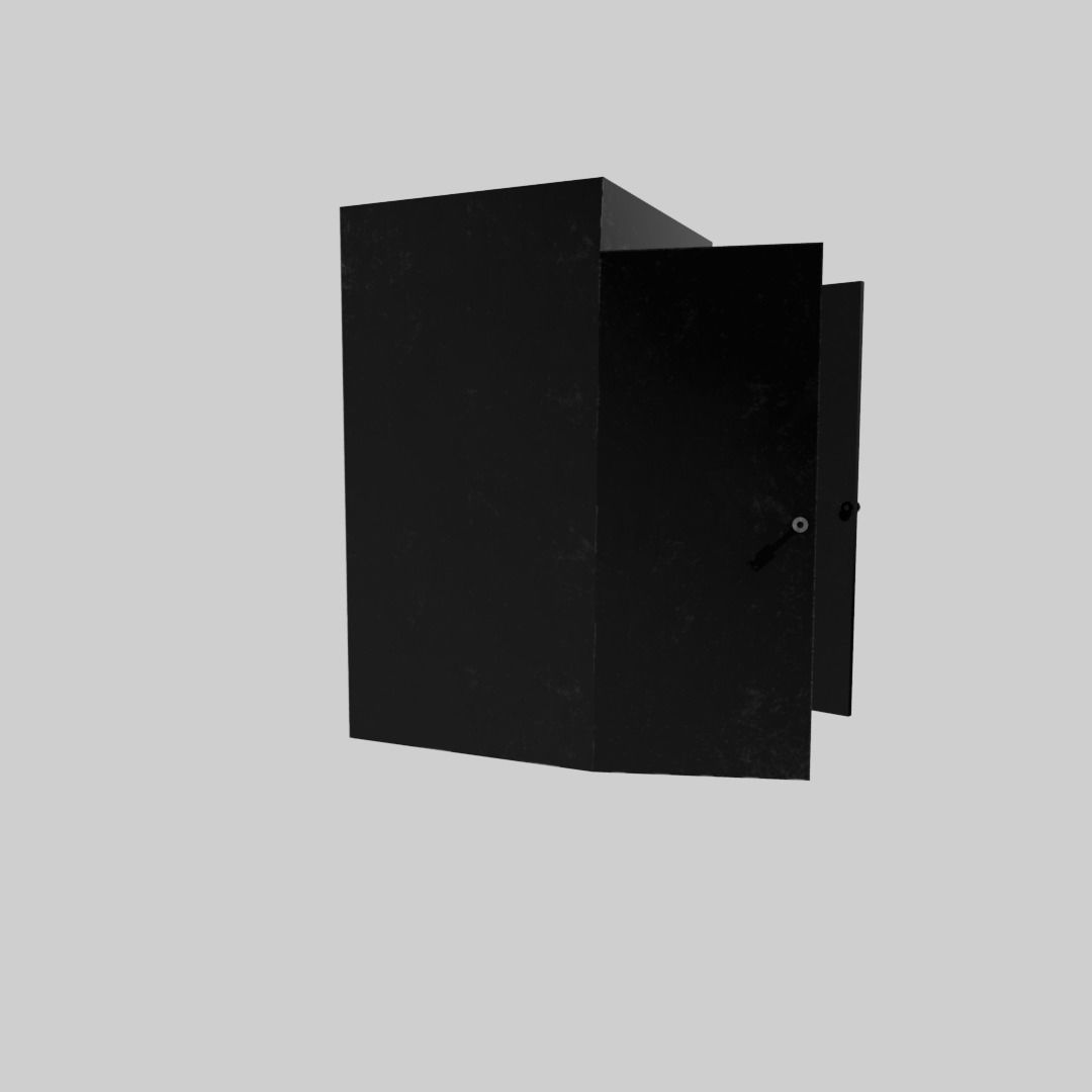 wardrobe cabinet Low-poly 3D model_4