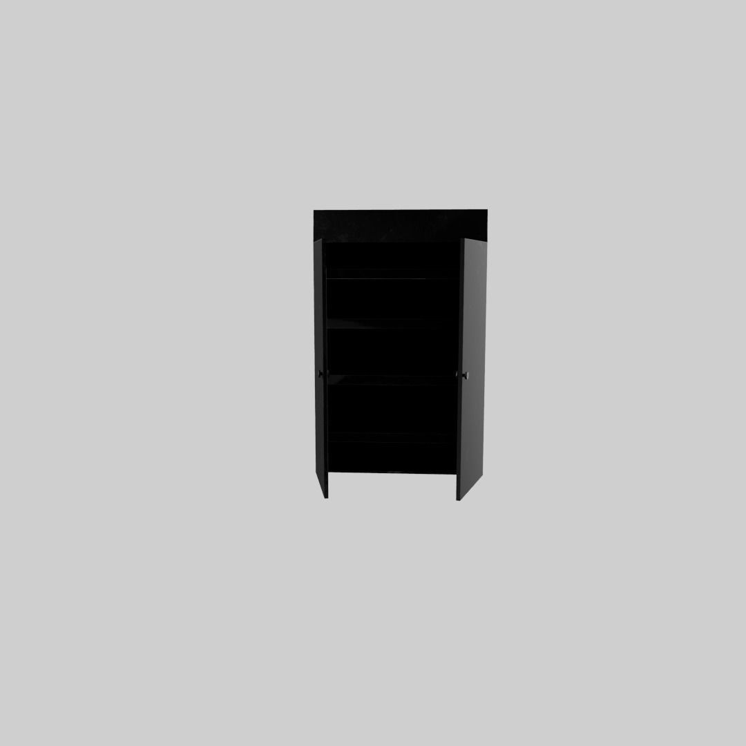wardrobe cabinet Low-poly 3D model_6