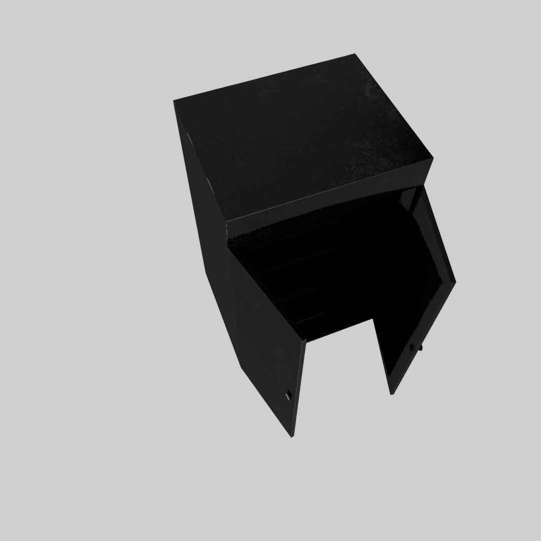 wardrobe cabinet Low-poly 3D model_5