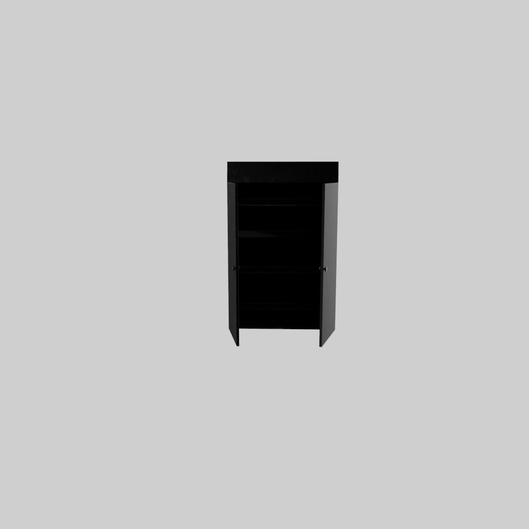 wardrobe cabinet Low-poly 3D model_7