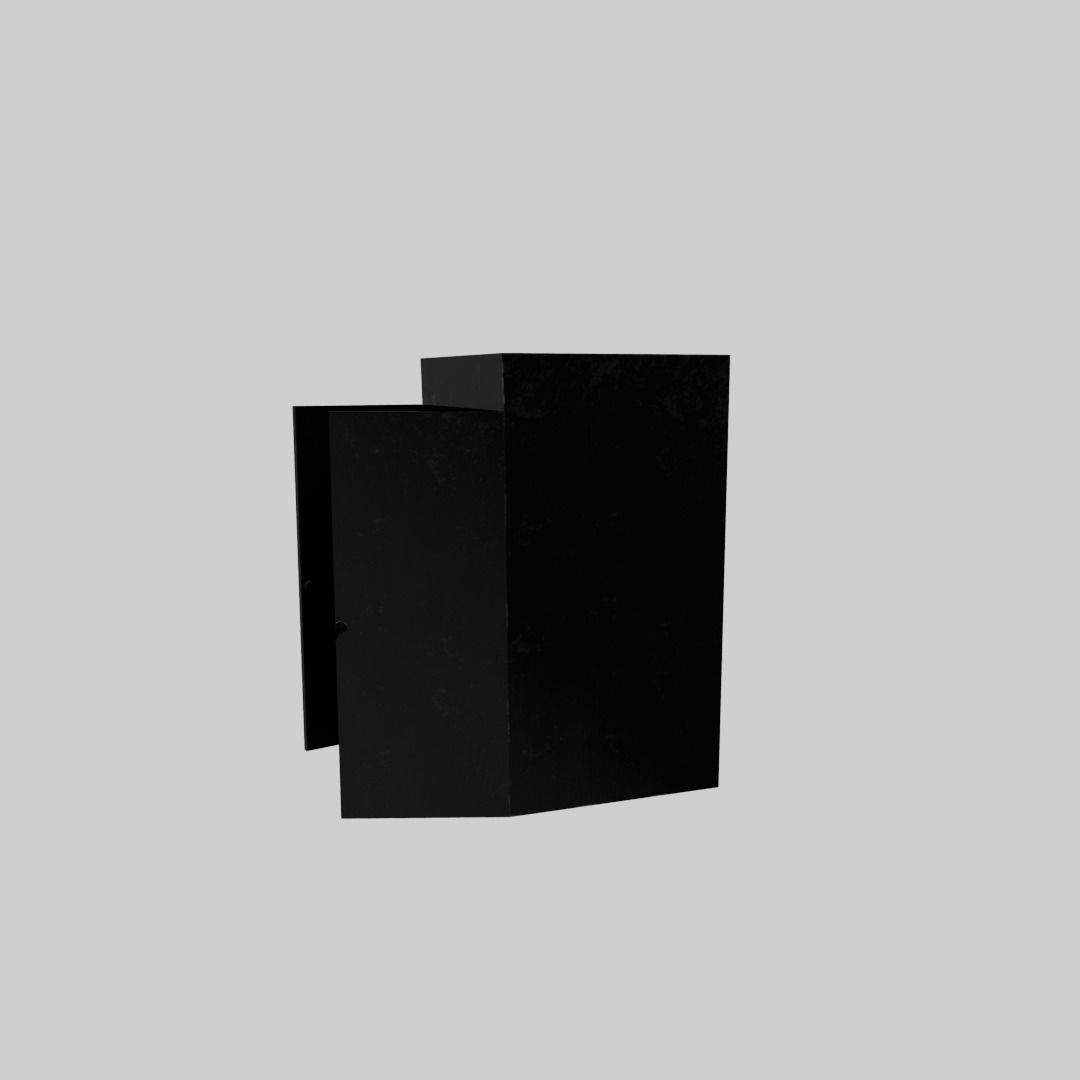 wardrobe cabinet Low-poly 3D model_1