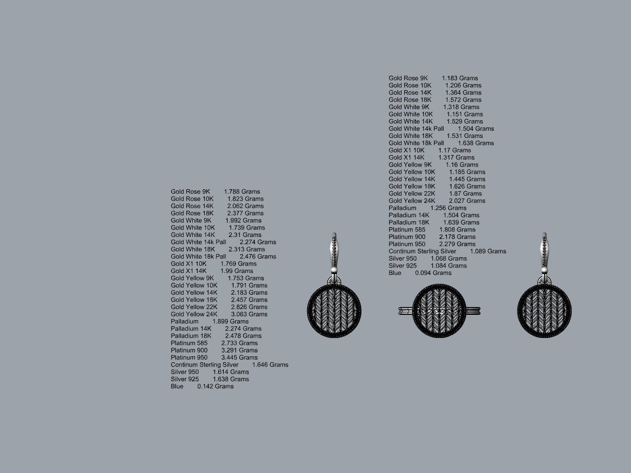 ART DECO EARRING RING SET STL FILES CHECKED 3D print model_8