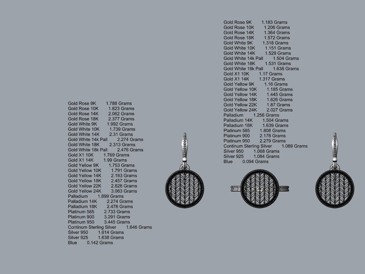 ART DECO EARRING RING SET STL FILES CHECKED 3D print model_9