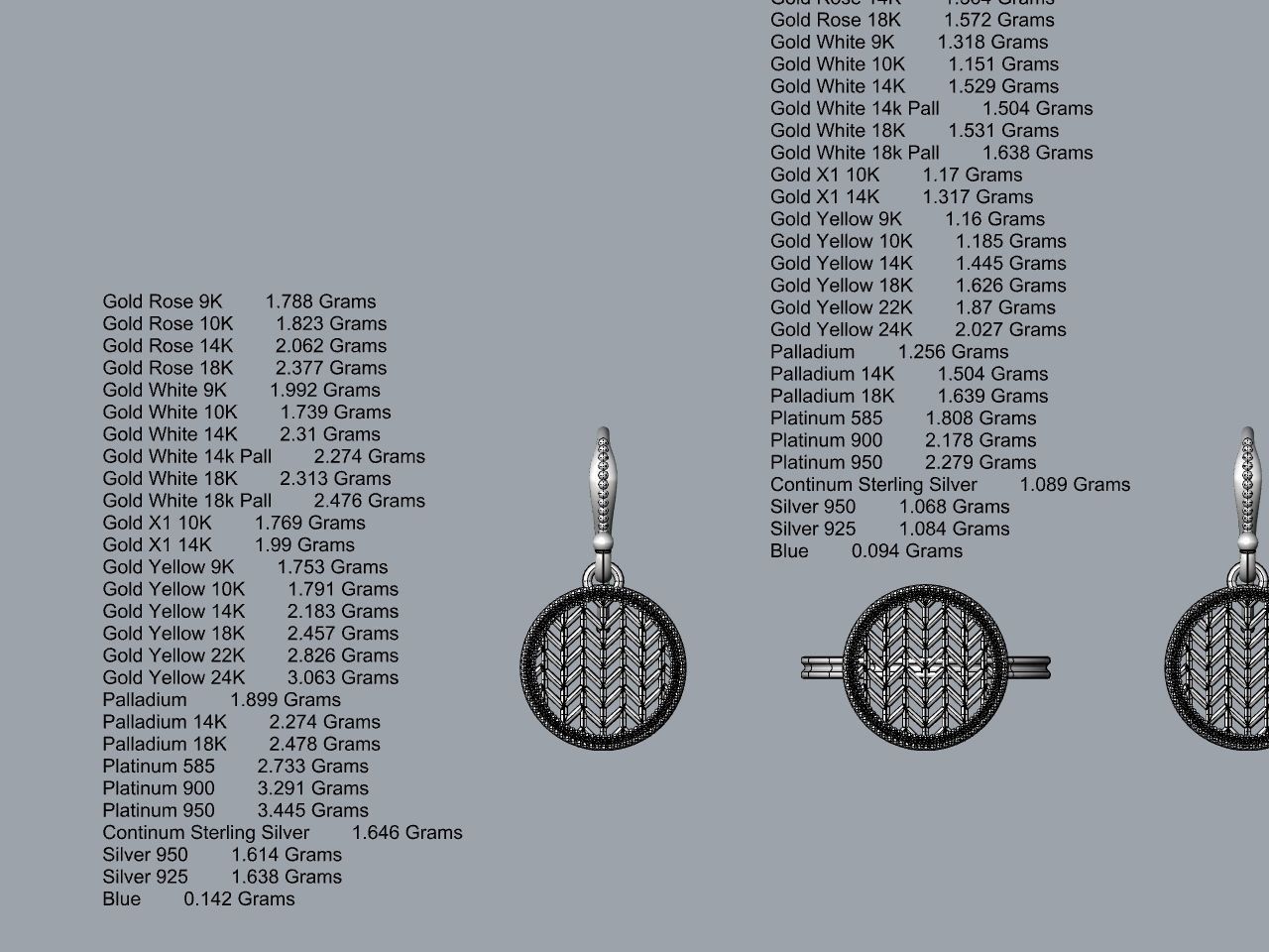 ART DECO EARRING RING SET STL FILES CHECKED 3D print model_10