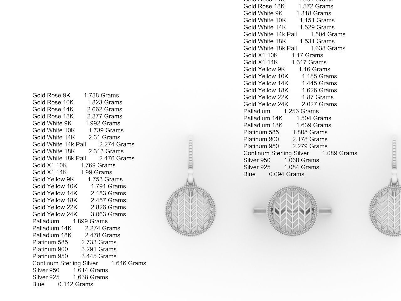 ART DECO EARRING RING SET STL FILES CHECKED 3D print model_11