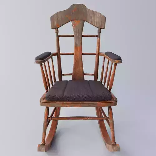 Rocking Chair 3d rigged Maya