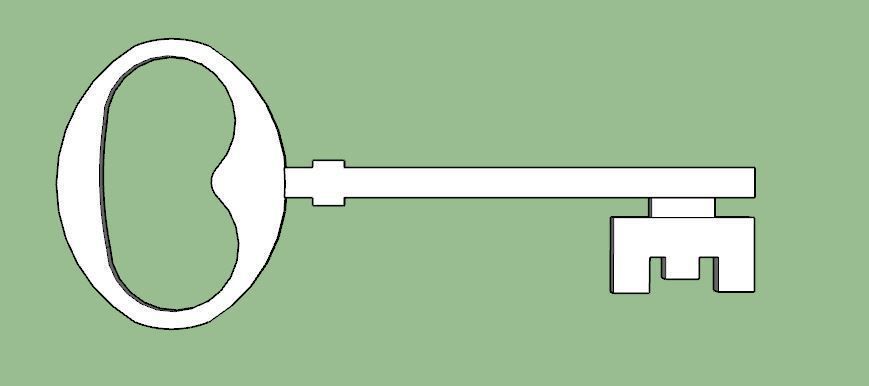 Key Type 1 Printable 3D Print Model  3D print model_1