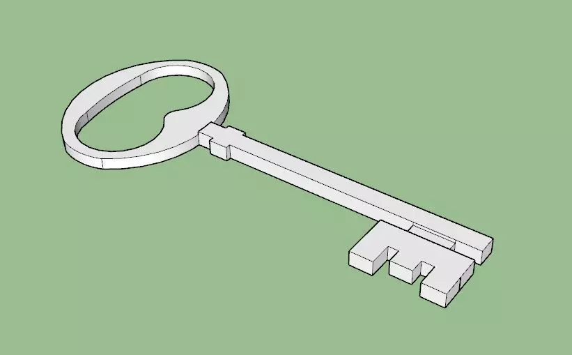 Key Type 1 Printable 3D Print Model  3D print model_0