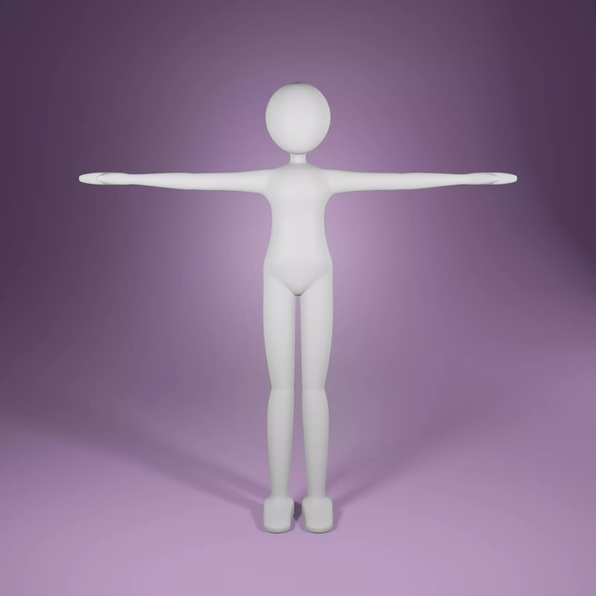 Stickman women Low-poly 3D model 3D model