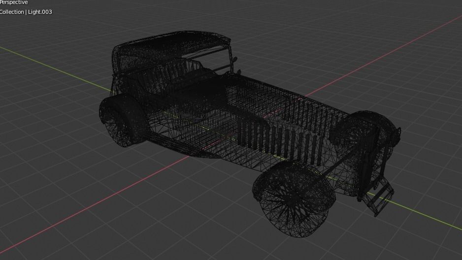 Classic Car - 1934 Lagonda - Can use in Metaverse 3D model_3