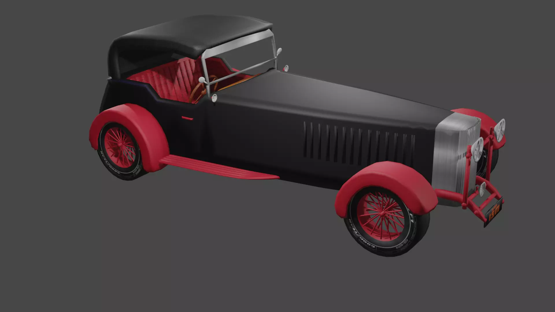 Classic Car - 1934 Lagonda - Can use in Metaverse 3D model_0