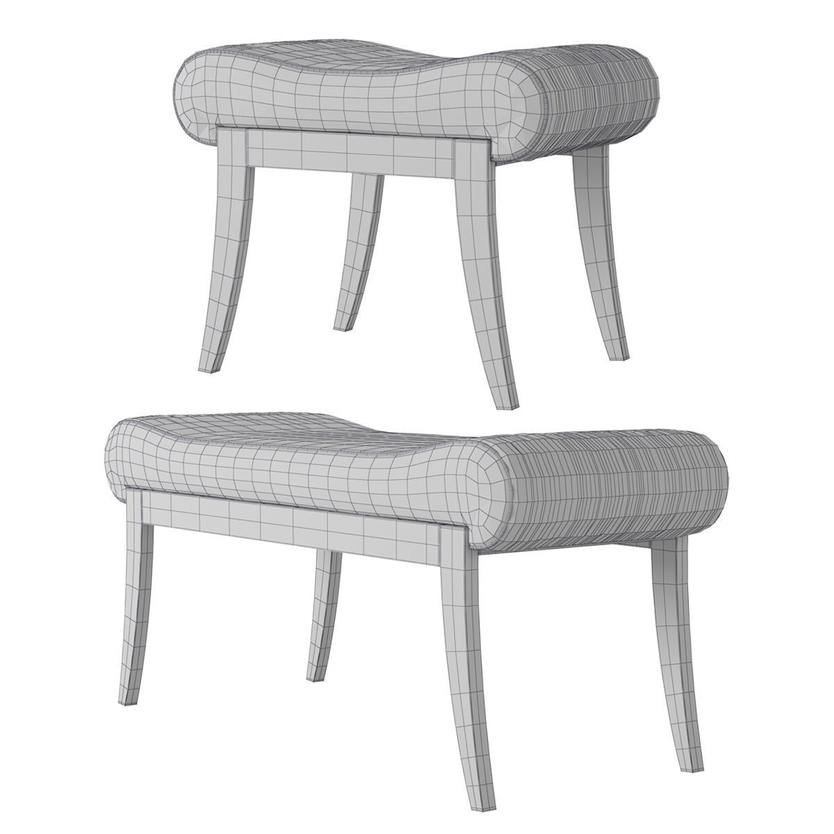 Kravet Robert Saddle by Lee Jofa Bench  Low-poly 3D model_4