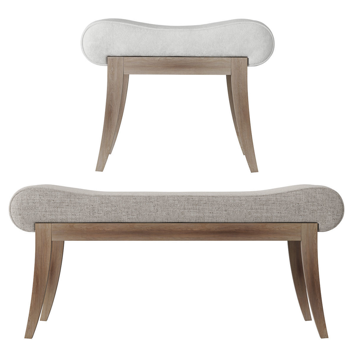 Kravet Robert Saddle by Lee Jofa Bench  Low-poly 3D model_1