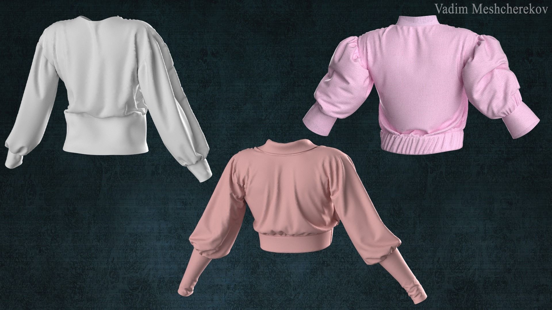 Female Shirts 2 3D model_5