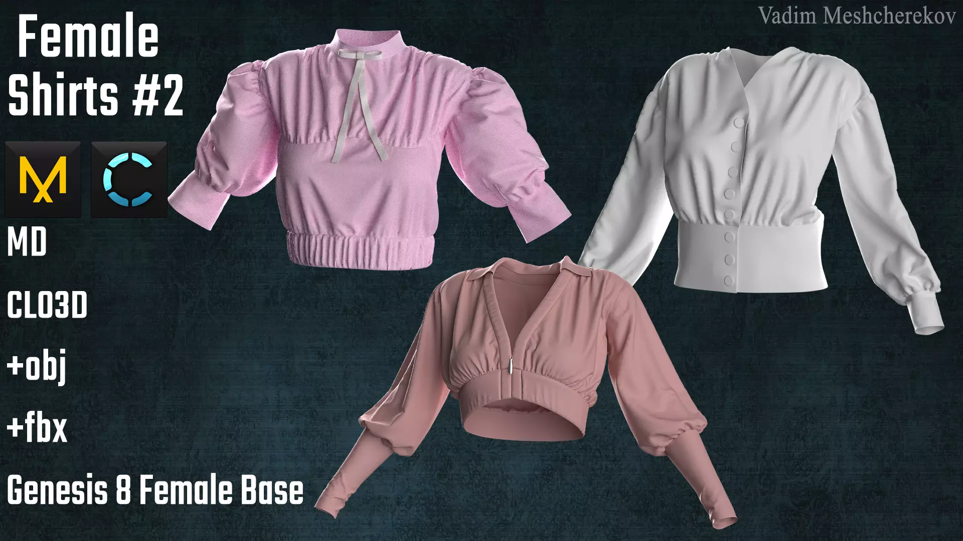 Female Shirts 2 3D model_0