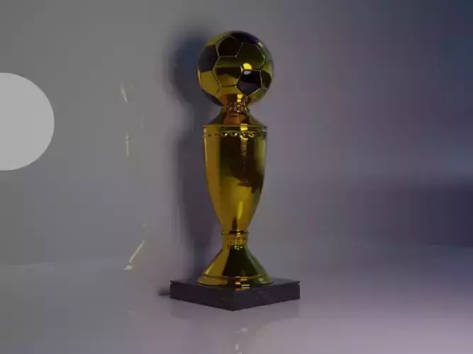 Football cup made of gold