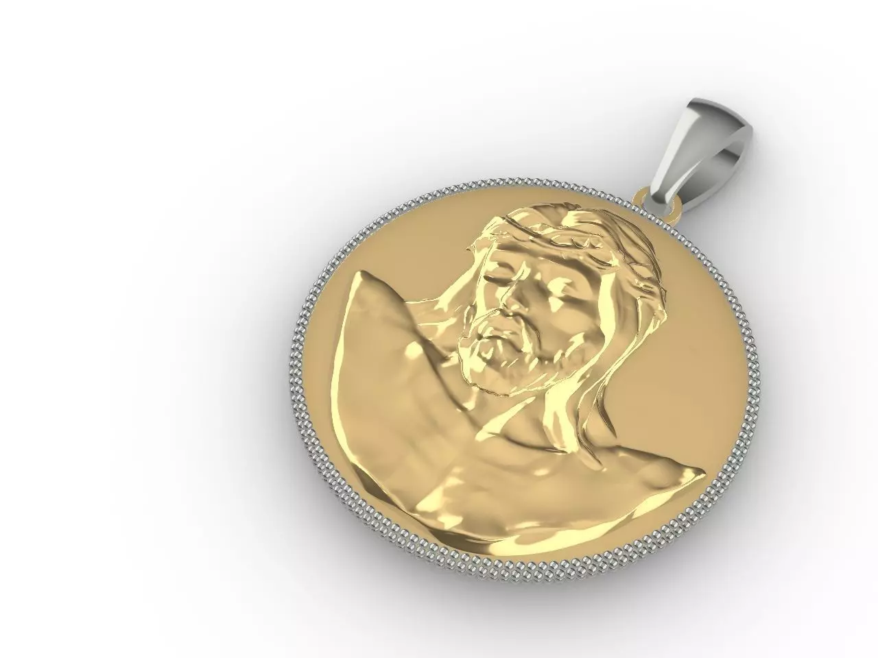 Jesus pendant stl files verified 3D print model_0
