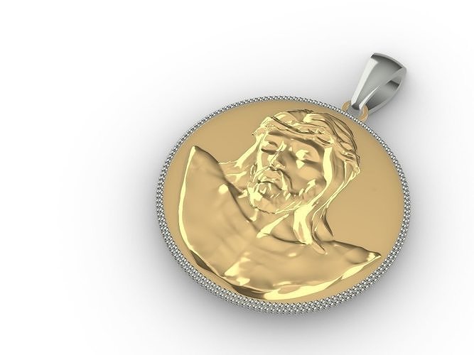 Jesus pendant stl files verified 3D print model