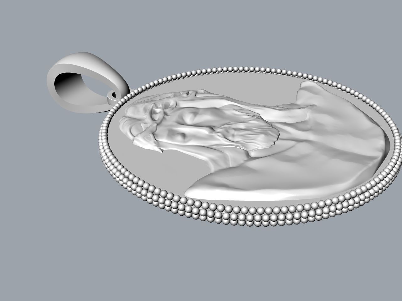 Jesus pendant stl files verified 3D print model_3