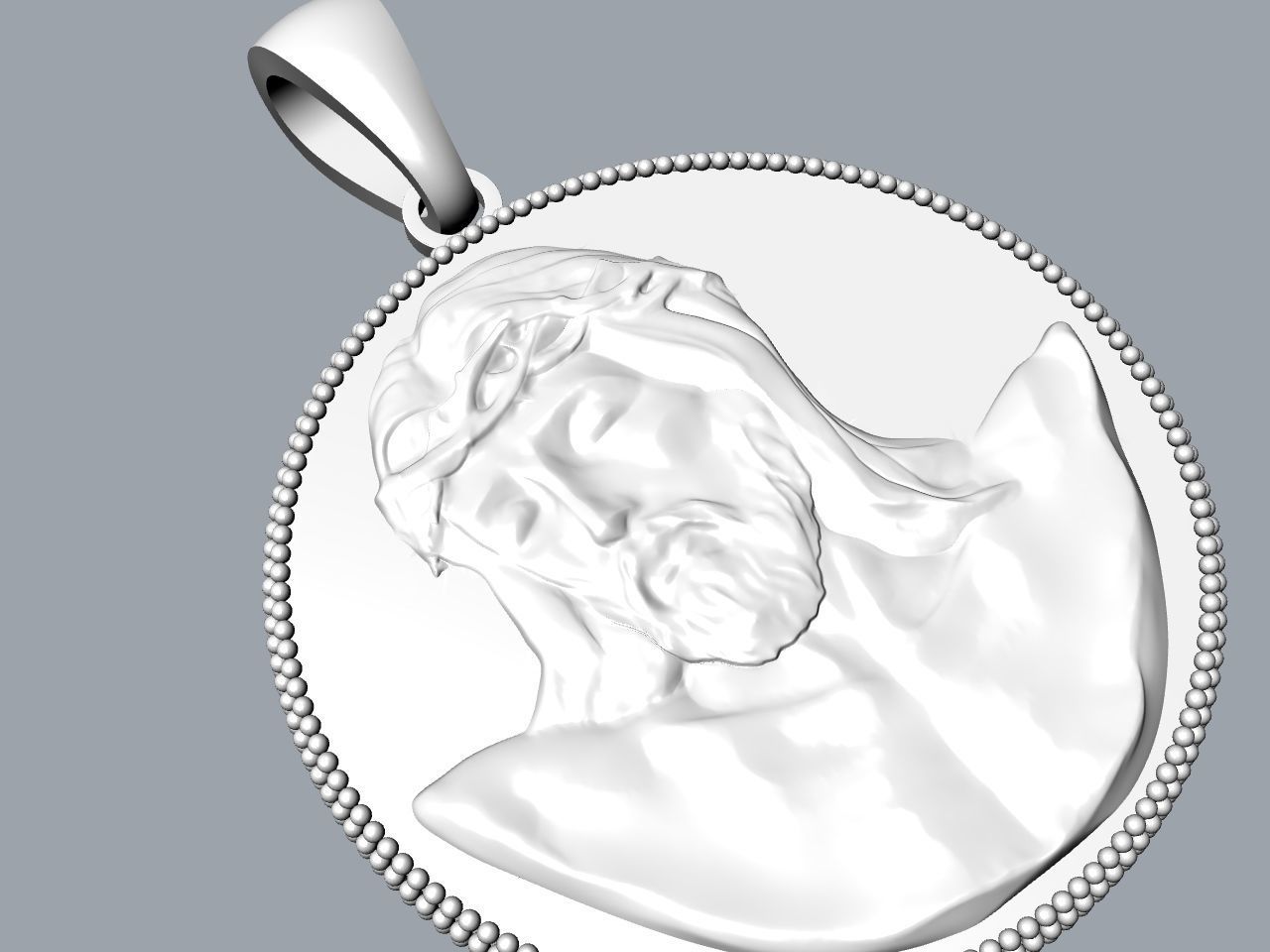 Jesus pendant stl files verified 3D print model_1