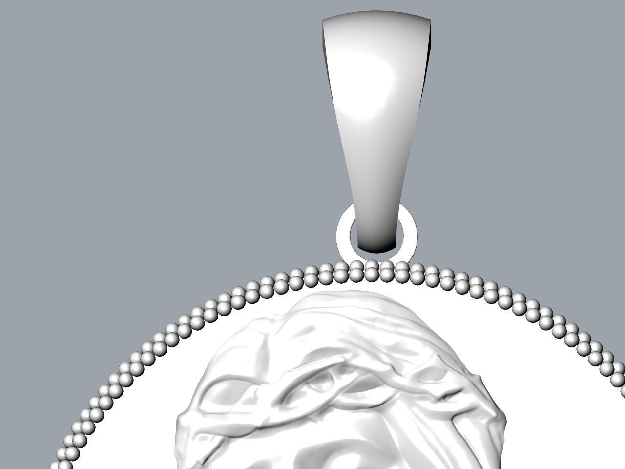 Jesus pendant stl files verified 3D print model_7