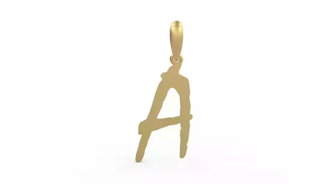 Initial Letters Pendant Mistral A 3D print model