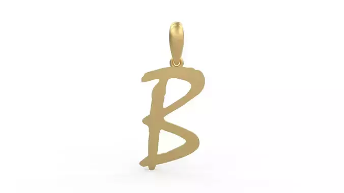 Initial Letters Pendant Mistral B 3D print model