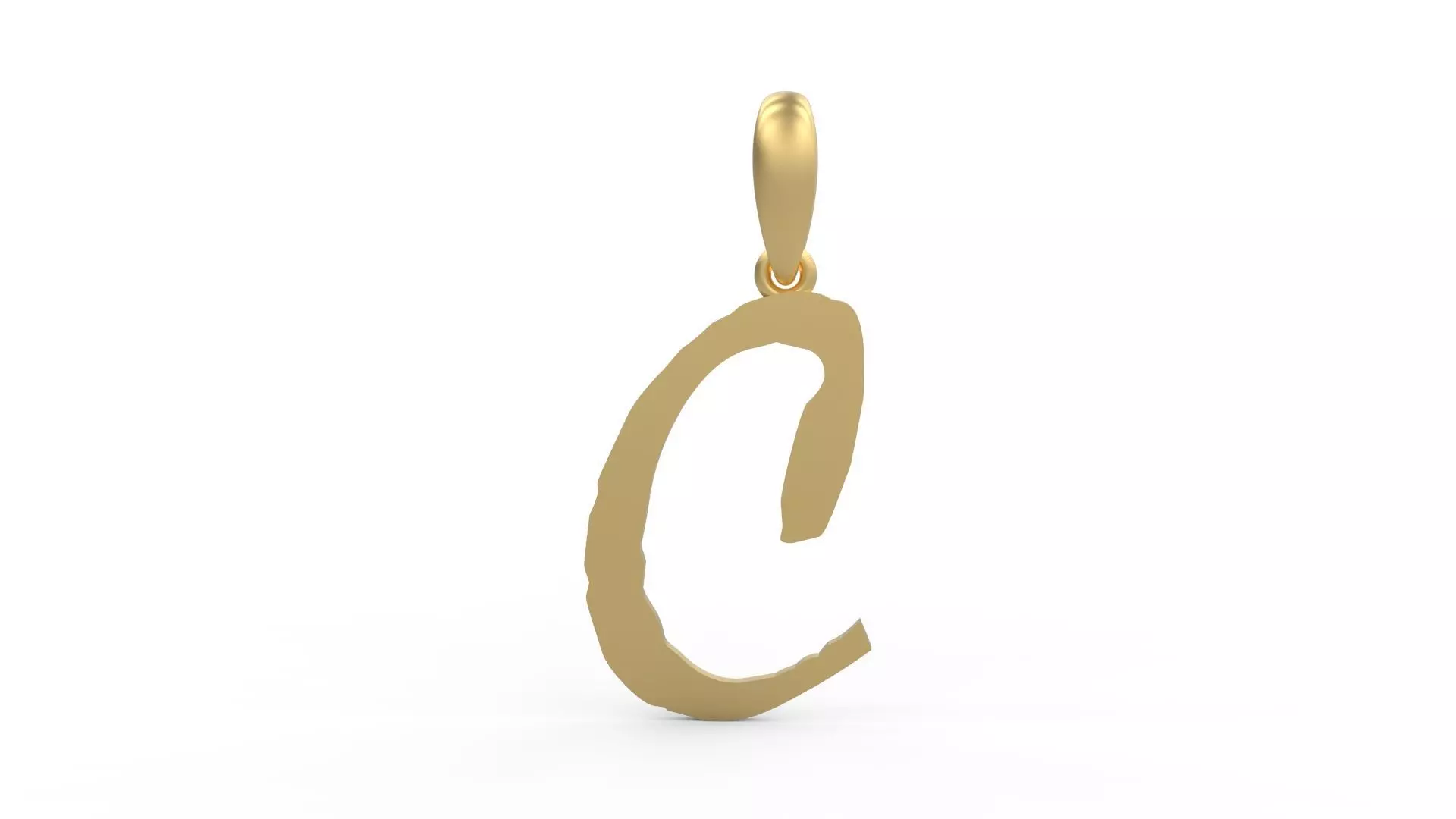 Initial Letters Pendant Mistral C 3D print model_0