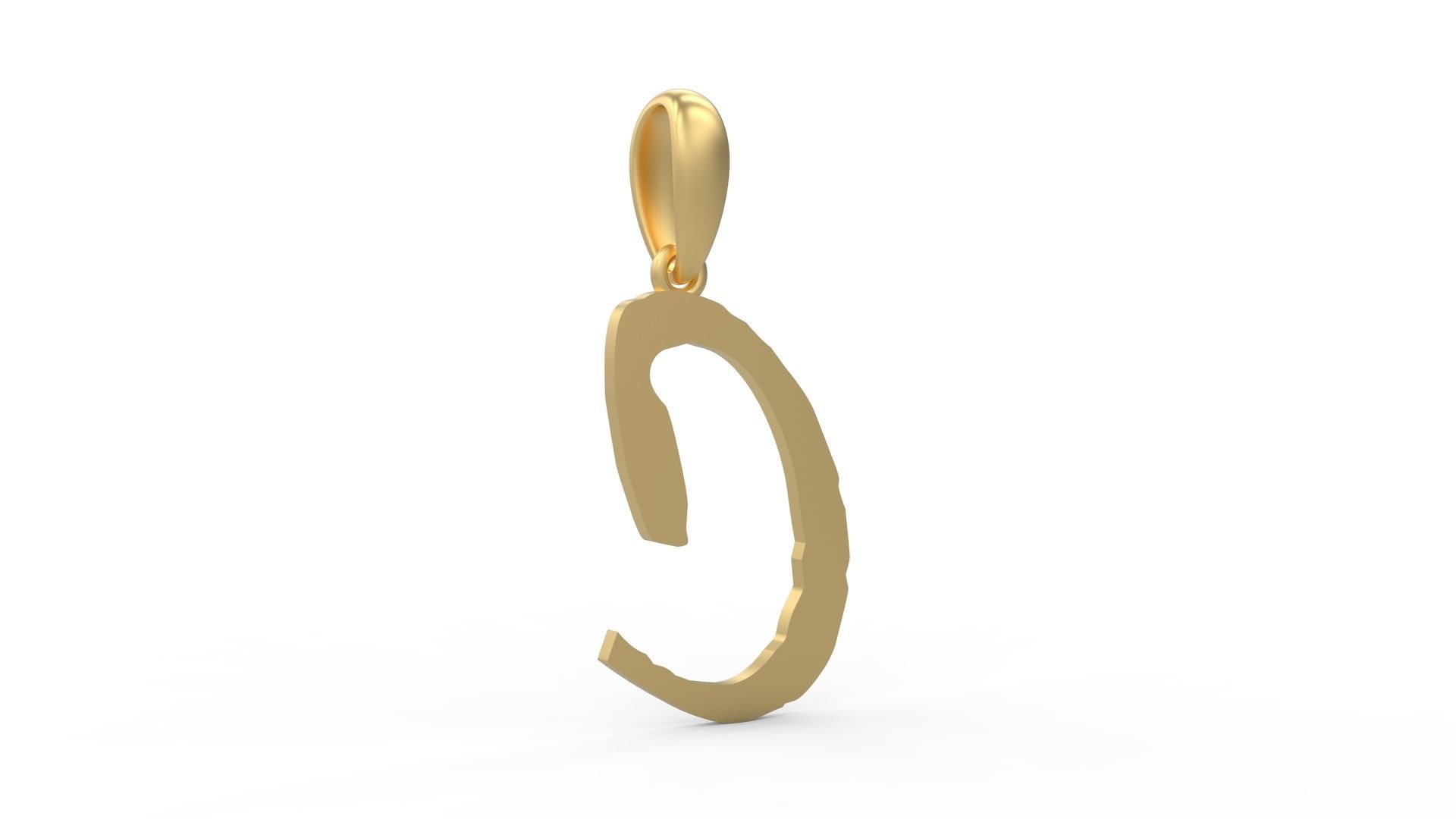 Initial Letters Pendant Mistral C 3D print model_3