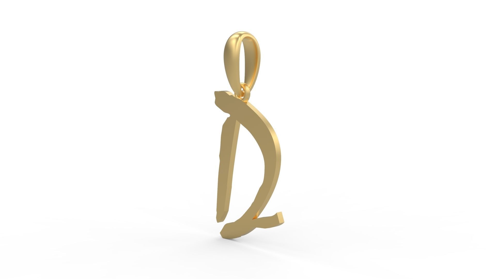 Initial Letters Pendant Mistral D 3D print model_1