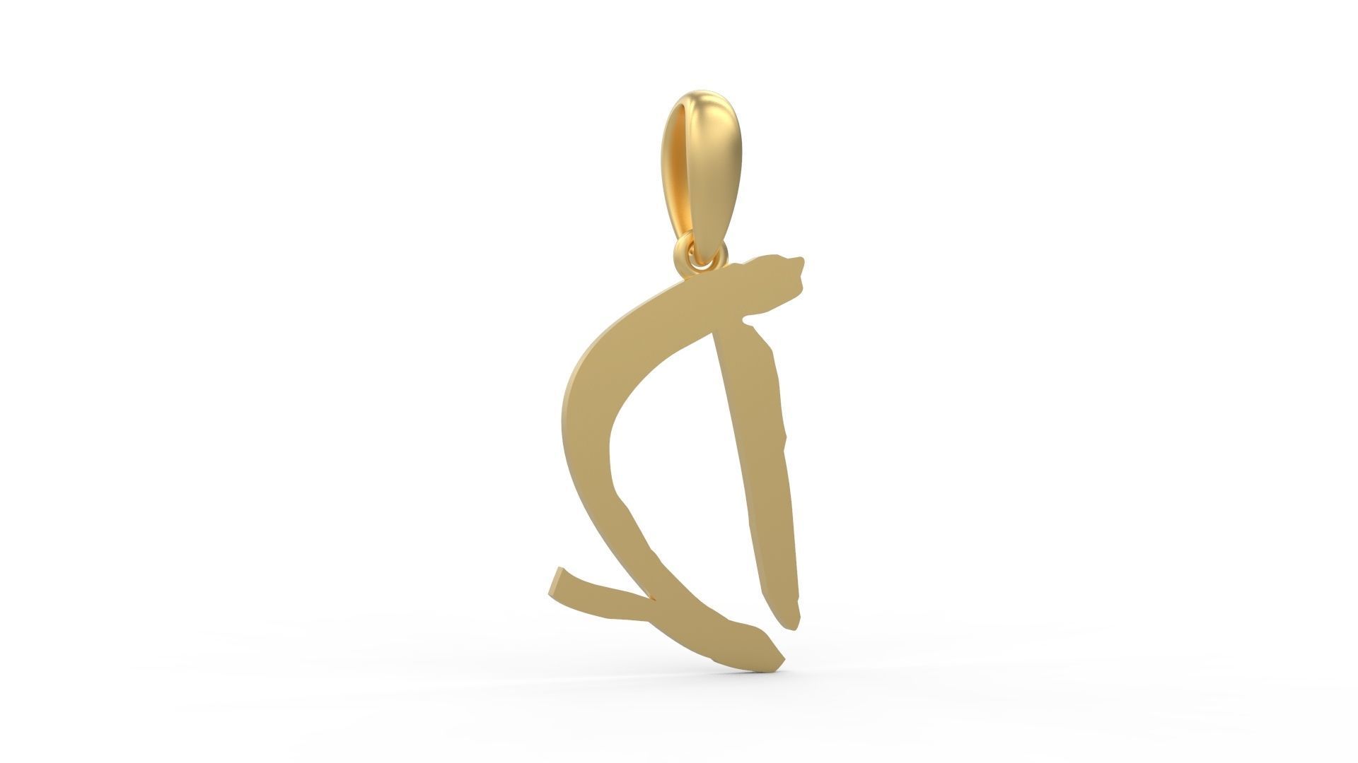 Initial Letters Pendant Mistral D 3D print model_3