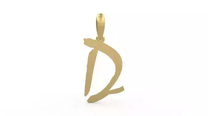 Initial Letters Pendant Mistral D 3D print model