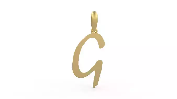 Initial Letters Pendant Mistral G 3D print model