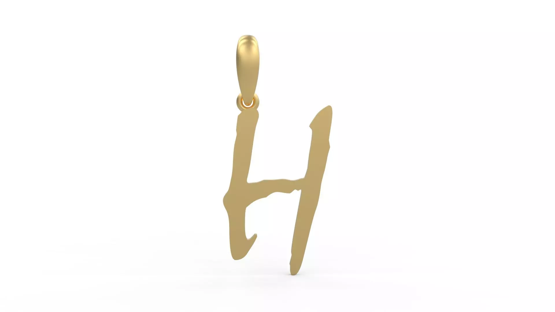 Initial Letters Pendant Mistral H 3D print model_0