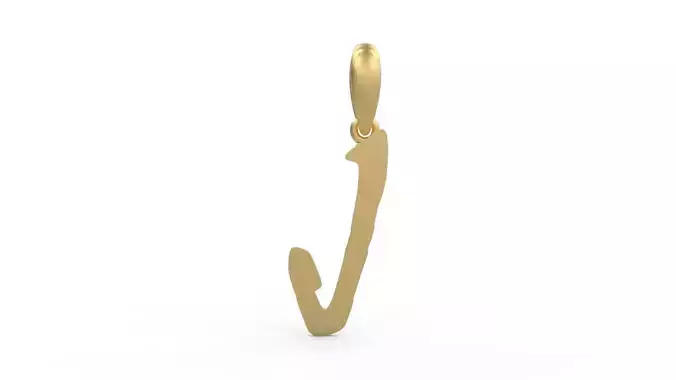 Initial Letters Pendant Mistral J 3D print model