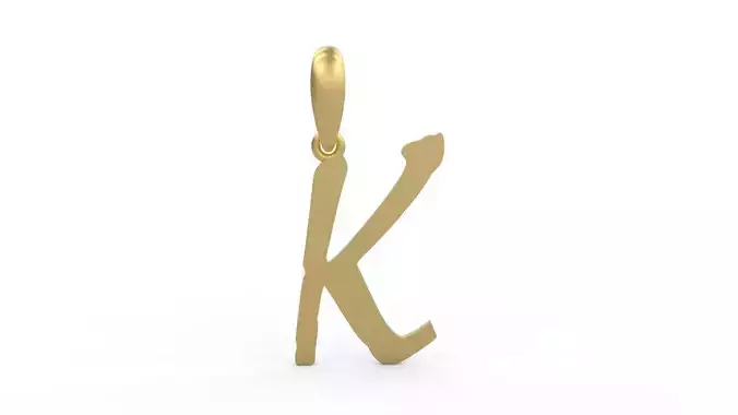 Initial Letters Pendant Mistral K 3D print model