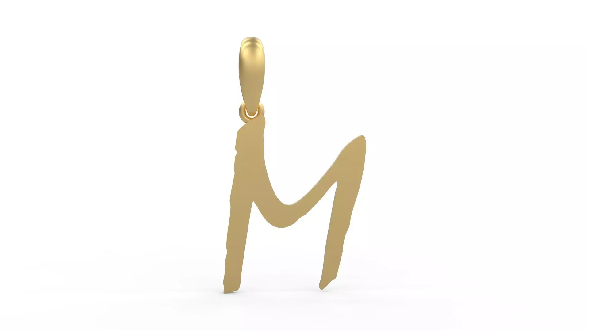 Initial Letters Pendant Mistral M 3D print model_0