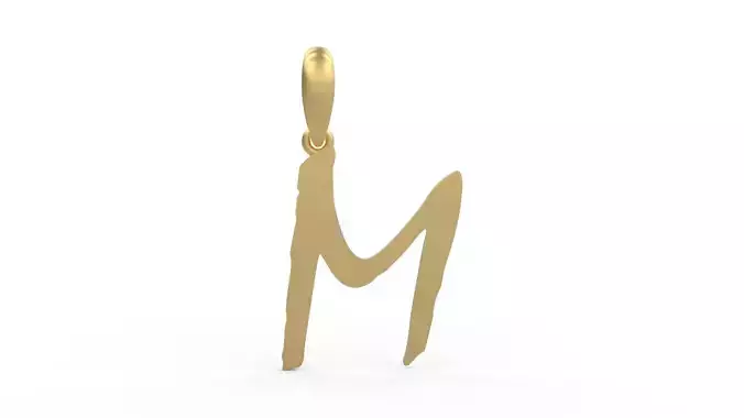 Initial Letters Pendant Mistral M 3D print model